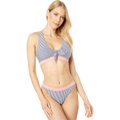 Southern Tide Seersucker Tie Front Bikini Top