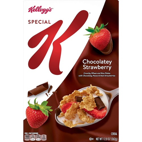  Kelloggs Special K, Breakfast Cereal, Chocolatey Strawberry, Limited Edition, 12.8oz Box