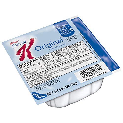  Kelloggs Special K, Breakfast Cereal, Original, .63oz (96 Count)
