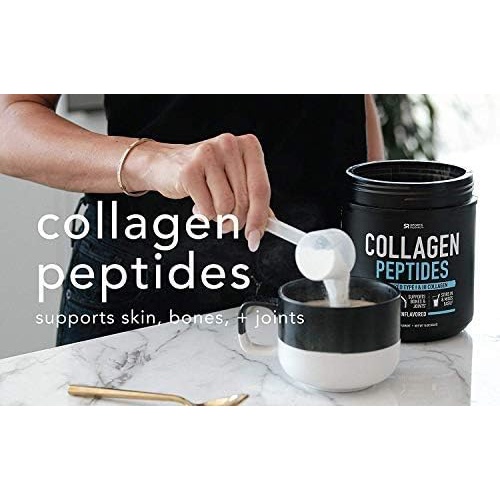  Sports Research Collagen Powder Supplement - Vital for Workout Recovery, Skin, & Nails - Hydrolyzed Protein Peptides - Great Keto Friendly Nutrition for Men & Women - Mix in Drinks