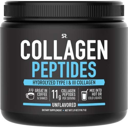  Sports Research Collagen Powder Supplement - Vital for Workout Recovery, Skin, & Nails - Hydrolyzed Protein Peptides - Great Keto Friendly Nutrition for Men & Women - Mix in Drinks