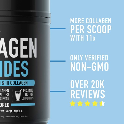  Sports Research Collagen Powder Supplement - Vital for Workout Recovery, Skin, & Nails - Hydrolyzed Protein Peptides - Great Keto Friendly Nutrition for Men & Women - Mix in Drinks