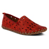 Spring Step Fusaro Flat_RED LEATHER