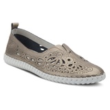 Spring Step Mirtha Flat_PEWTER LEATHER