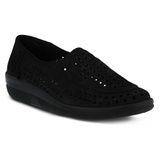 Spring Step Twila Perforated Leather Loafer_BLACK LEATHER