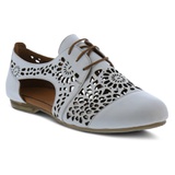 Spring Step Theone Cutout Derby Flat_WHITE LEATHER