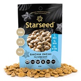 Starseed Sacha Inchi Seeds - Organic Protein Snack With Omega 3 and Fiber - Vegan Gluten Free Paleo and Keto Snacks - 4.9oz Bag, 5 Servings - Roasted Sea Salt