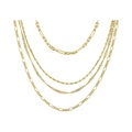 Sterling Forever Simple Layered Chains Necklace