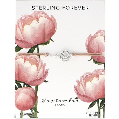  Sterling Forever Sterling Silver Birth Flower Bolo Bracelet