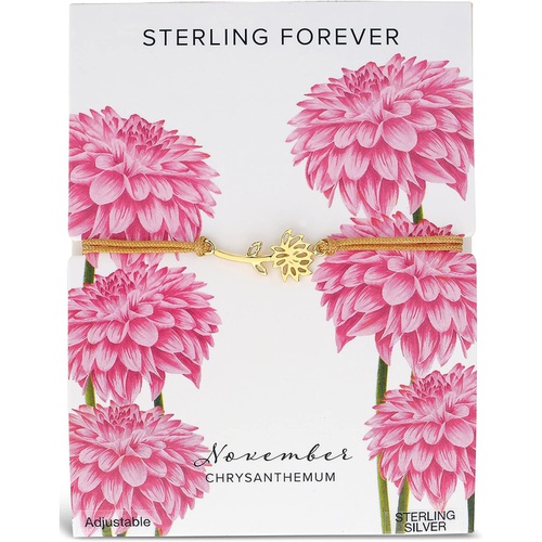  Sterling Forever Sterling Silver Birth Flower Bolo Bracelet