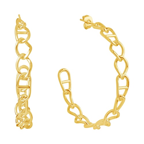  Sterling Forever Velora Hoops Earrings