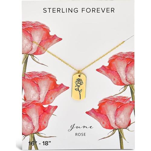  Sterling Forever Birth Flower Pendant Necklace