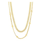 Sterling Forever Layered Beaded Chain Necklace