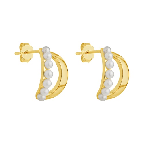  Sterling Forever Willa Stud Hoops Earrings