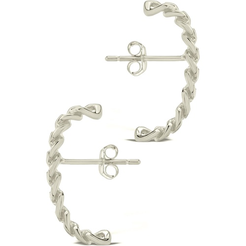  Sterling Forever Chain Link Suspender Studs Earrings