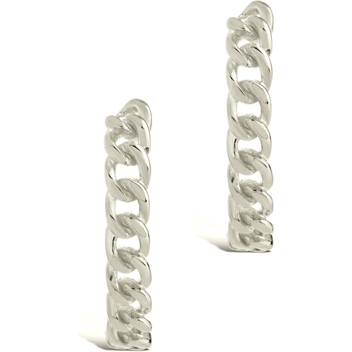  Sterling Forever Chain Link Suspender Studs Earrings