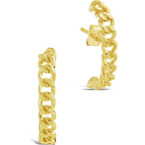  Sterling Forever Chain Link Suspender Studs Earrings