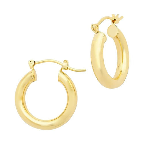  Sterling Forever 075 Chunky Tube Hoops Earrings