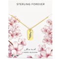 Sterling Forever Birth Flower Pendant Necklace