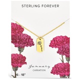 Sterling Forever Birth Flower Pendant Necklace