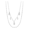 Sterling Forever Evil Eye, Hamsa & Figaro Chain Layered Necklace