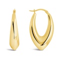 Sterling Forever 15 V Drop Hoops Earrings