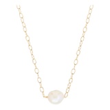 Sterling Forever Medium Pearl Pendant Necklace
