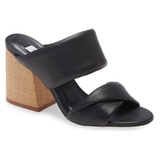 Steve Madden Masterful Block Heel Slide Sandal_BLACK LEATHER