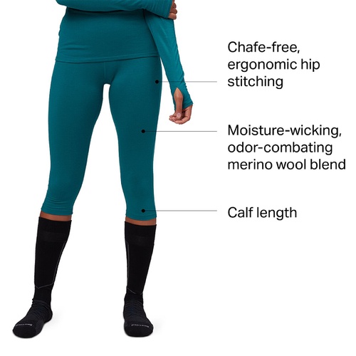  Stoic Merino Blend Calf-Length Baselayer Bottom - Women