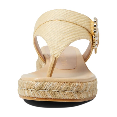  Stuart Weitzman Pearl Buckle Espadrille Sandal