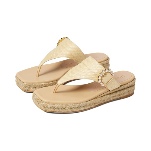  Stuart Weitzman Pearl Buckle Espadrille Sandal