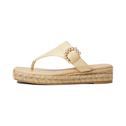  Stuart Weitzman Pearl Buckle Espadrille Sandal