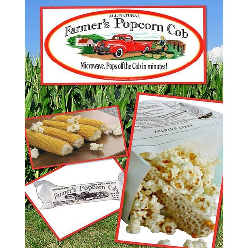  Sunflower Food Company Farmers Popcorn Cob  Microwave Popcorn That Pops Off the Cob - Pack of 3 - All Natural, No Additives, Kansas Grown, Non-GMO Popcorn - 2.5 Ounce