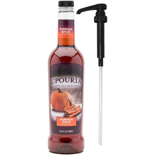  Sunny Sky Upouria Pumpkin Spice Coffee Flavoring Syrup, 750ml bottle - Coffee Syrup Pump Included