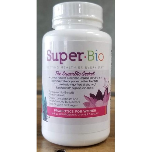  SuperBio Probiotics for Women - A Special Blend of probiotics and spirulina Designed for Women. Treat Your Body to The Best Organic Probiotic with Prebiotic Spirulina for Women.