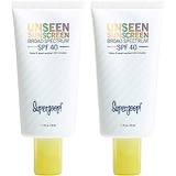 Supergoop! Unseen Sunscreen SPF 40-1.7 fl oz - 2 Pack - Oil-Free, Weightless, Invisible, Reef-Safe, Broad Spectrum Face Sunscreen for All Skin Types - No Scent - Makeup Primer - Be