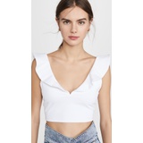 Susana Monaco Ruffled Crop Top