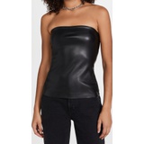 Susana Monaco Faux Leather Tube Top