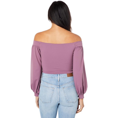  Susana Monaco Off-the-Shoulder Crop Top