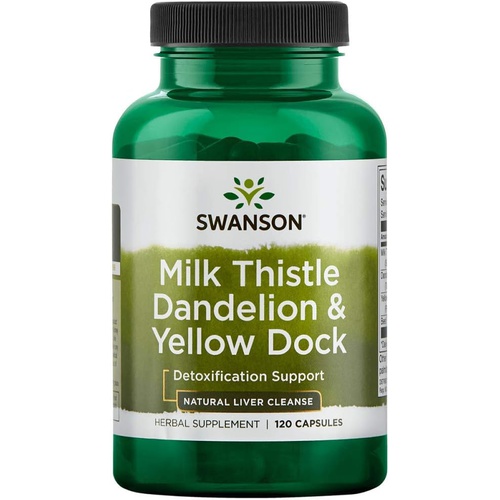  Swanson Milk Thistle, Dandelion & Yellow Dock 120 Caps