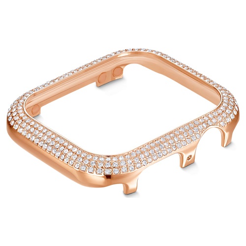 스와로브스키 Swarovski Sparkling case compatible with Apple watch, 40 mm, Rose gold tone, Rose gold-tone plated