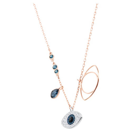 스와로브스키 Swarovski Symbolic pendant, Evil eye, Blue, Mixed metal finish