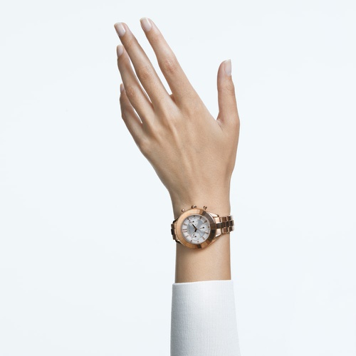 스와로브스키 Swarovski Octea Lux Sport watch, Swiss Made, Metal bracelet, Rose gold tone, Rose gold-tone finish