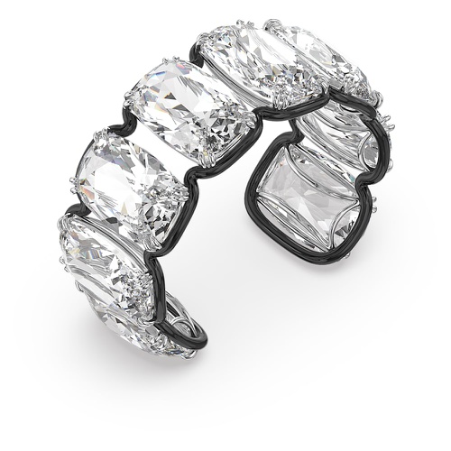 스와로브스키 Swarovski Harmonia cuff, Oversized floating crystals, White, Mixed metal finish