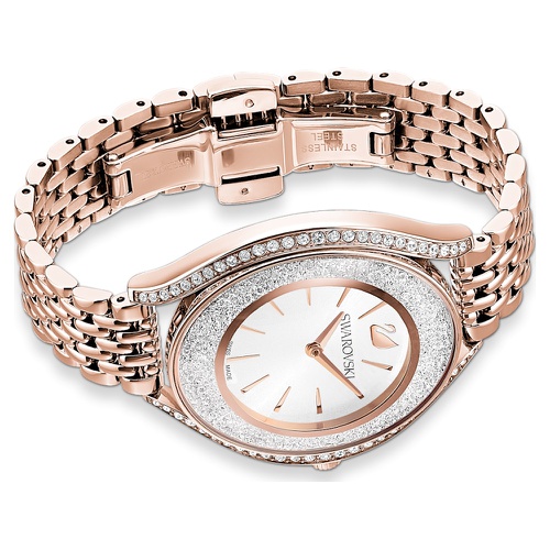 스와로브스키 Swarovski Crystalline Aura watch, Swiss Made, Metal bracelet, Rose gold tone, Rose gold-tone finish