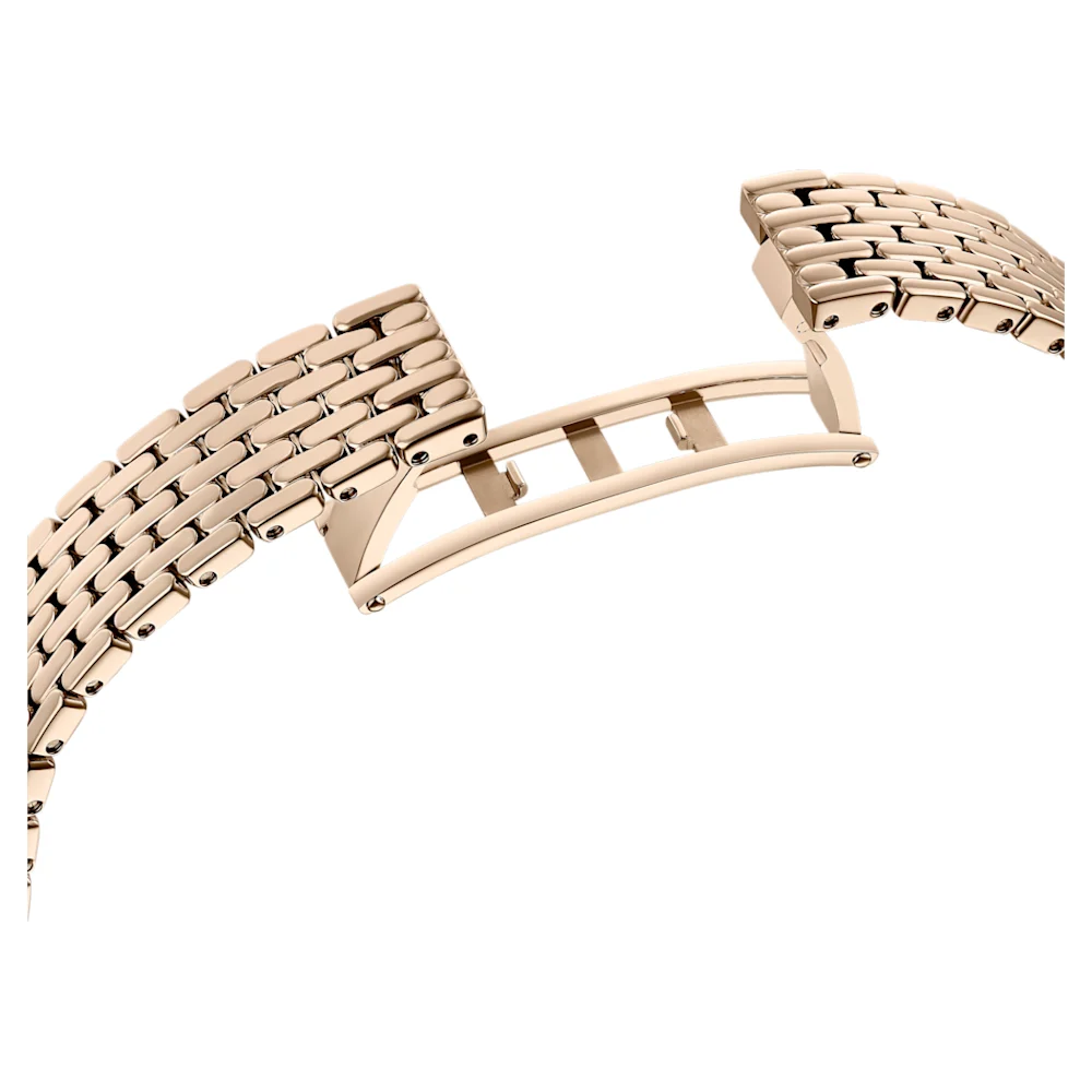 스와로브스키 Swarovski Attract watch, Swiss Made, Pave, Metal bracelet, Gold tone, Champagne gold-tone finish