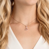 Swarovski Dazzling Swan Y necklace, Swan, Pink, Rose gold-tone plated