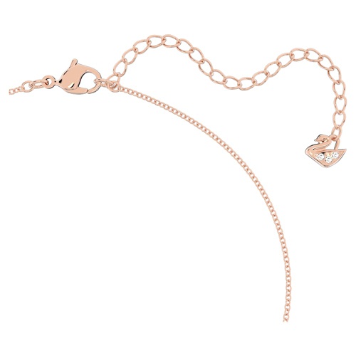 스와로브스키 Swarovski Lilia necklace, Butterfly, White, Rose gold-tone plated