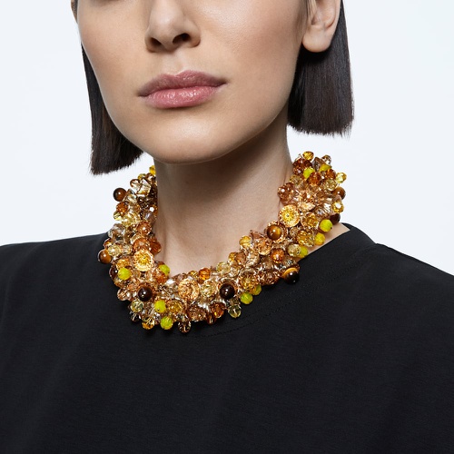스와로브스키 Swarovski Somnia necklace, Statement, Multicolored, Gold-tone plated