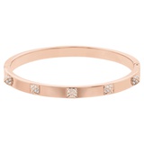 Swarovski Tactic bangle, White, Rose gold-tone finish